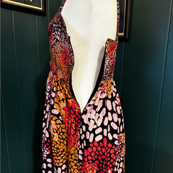 Anthropologie Pink and Orange Patterned Maxi Dress - Picture 6 of 9